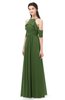 ColsBM Andi Garden Green Bridesmaid Dresses Zipper Off The Shoulder Elegant Floor Length Sash A-line