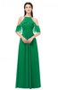 ColsBM Andi Green Bridesmaid Dresses Zipper Off The Shoulder Elegant Floor Length Sash A-line
