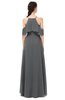 ColsBM Andi Grey Bridesmaid Dresses Zipper Off The Shoulder Elegant Floor Length Sash A-line
