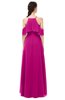 ColsBM Andi Hot Pink Bridesmaid Dresses Zipper Off The Shoulder Elegant Floor Length Sash A-line