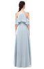 ColsBM Andi Illusion Blue Bridesmaid Dresses Zipper Off The Shoulder Elegant Floor Length Sash A-line
