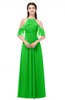 ColsBM Andi Jasmine Green Bridesmaid Dresses Zipper Off The Shoulder Elegant Floor Length Sash A-line