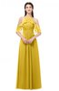 ColsBM Andi Lemon Curry Bridesmaid Dresses Zipper Off The Shoulder Elegant Floor Length Sash A-line
