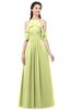 ColsBM Andi Lime Sherbet Bridesmaid Dresses Zipper Off The Shoulder Elegant Floor Length Sash A-line