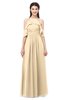 ColsBM Andi Marzipan Bridesmaid Dresses Zipper Off The Shoulder Elegant Floor Length Sash A-line