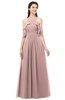 ColsBM Andi Nectar Pink Bridesmaid Dresses Zipper Off The Shoulder Elegant Floor Length Sash A-line