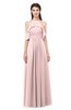 ColsBM Andi Pastel Pink Bridesmaid Dresses Zipper Off The Shoulder Elegant Floor Length Sash A-line