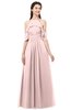 ColsBM Andi Pastel Pink Bridesmaid Dresses Zipper Off The Shoulder Elegant Floor Length Sash A-line