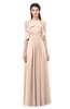 ColsBM Andi Peach Puree Bridesmaid Dresses Zipper Off The Shoulder Elegant Floor Length Sash A-line