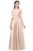 ColsBM Andi Peach Puree Bridesmaid Dresses Zipper Off The Shoulder Elegant Floor Length Sash A-line