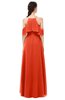 ColsBM Andi Persimmon Bridesmaid Dresses Zipper Off The Shoulder Elegant Floor Length Sash A-line