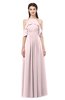 ColsBM Andi Petal Pink Bridesmaid Dresses Zipper Off The Shoulder Elegant Floor Length Sash A-line