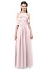 ColsBM Andi Petal Pink Bridesmaid Dresses Zipper Off The Shoulder Elegant Floor Length Sash A-line