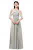ColsBM Andi Platinum Bridesmaid Dresses Zipper Off The Shoulder Elegant Floor Length Sash A-line