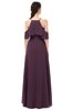 ColsBM Andi Plum Bridesmaid Dresses Zipper Off The Shoulder Elegant Floor Length Sash A-line