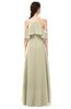 ColsBM Andi Putty Bridesmaid Dresses Zipper Off The Shoulder Elegant Floor Length Sash A-line