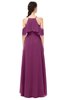 ColsBM Andi Raspberry Bridesmaid Dresses Zipper Off The Shoulder Elegant Floor Length Sash A-line