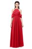 ColsBM Andi Red Bridesmaid Dresses Zipper Off The Shoulder Elegant Floor Length Sash A-line