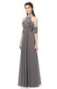 ColsBM Andi Ridge Grey Bridesmaid Dresses Zipper Off The Shoulder Elegant Floor Length Sash A-line