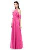 ColsBM Andi Rose Pink Bridesmaid Dresses Zipper Off The Shoulder Elegant Floor Length Sash A-line