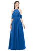 ColsBM Andi Royal Blue Bridesmaid Dresses Zipper Off The Shoulder Elegant Floor Length Sash A-line