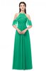 ColsBM Andi Sea Green Bridesmaid Dresses Zipper Off The Shoulder Elegant Floor Length Sash A-line