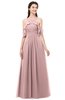 ColsBM Andi Silver Pink Bridesmaid Dresses Zipper Off The Shoulder Elegant Floor Length Sash A-line