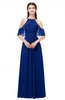 ColsBM Andi Sodalite Blue Bridesmaid Dresses Zipper Off The Shoulder Elegant Floor Length Sash A-line