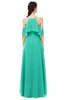 ColsBM Andi Viridian Green Bridesmaid Dresses Zipper Off The Shoulder Elegant Floor Length Sash A-line