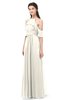 ColsBM Andi Whisper White Bridesmaid Dresses Zipper Off The Shoulder Elegant Floor Length Sash A-line