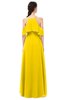 ColsBM Andi Yellow Bridesmaid Dresses Zipper Off The Shoulder Elegant Floor Length Sash A-line