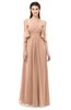 ColsBM Arden Almost Apricot Bridesmaid Dresses Ruching Floor Length A-line Off The Shoulder Backless Cute