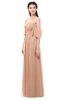 ColsBM Arden Almost Apricot Bridesmaid Dresses Ruching Floor Length A-line Off The Shoulder Backless Cute