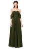 ColsBM Arden Beech Bridesmaid Dresses Ruching Floor Length A-line Off The Shoulder Backless Cute