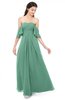 ColsBM Arden Beryl Green Bridesmaid Dresses Ruching Floor Length A-line Off The Shoulder Backless Cute