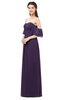 ColsBM Arden Blackberry Cordial Bridesmaid Dresses Ruching Floor Length A-line Off The Shoulder Backless Cute
