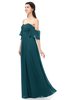 ColsBM Arden Blue Green Bridesmaid Dresses Ruching Floor Length A-line Off The Shoulder Backless Cute