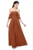 ColsBM Arden Bombay Brown Bridesmaid Dresses Ruching Floor Length A-line Off The Shoulder Backless Cute