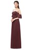ColsBM Arden Burgundy Bridesmaid Dresses Ruching Floor Length A-line Off The Shoulder Backless Cute