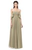 ColsBM Arden Candied Ginger Bridesmaid Dresses Ruching Floor Length A-line Off The Shoulder Backless Cute