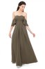 ColsBM Arden Carafe Brown Bridesmaid Dresses Ruching Floor Length A-line Off The Shoulder Backless Cute
