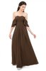 ColsBM Arden Chocolate Brown Bridesmaid Dresses Ruching Floor Length A-line Off The Shoulder Backless Cute
