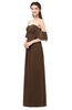 ColsBM Arden Chocolate Brown Bridesmaid Dresses Ruching Floor Length A-line Off The Shoulder Backless Cute