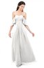 ColsBM Arden Cloud White Bridesmaid Dresses Ruching Floor Length A-line Off The Shoulder Backless Cute