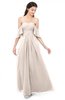 ColsBM Arden Cream Pink Bridesmaid Dresses Ruching Floor Length A-line Off The Shoulder Backless Cute