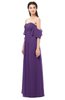 ColsBM Arden Dark Purple Bridesmaid Dresses Ruching Floor Length A-line Off The Shoulder Backless Cute