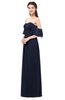 ColsBM Arden Dark Sapphire Bridesmaid Dresses Ruching Floor Length A-line Off The Shoulder Backless Cute