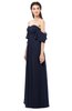 ColsBM Arden Dark Sapphire Bridesmaid Dresses Ruching Floor Length A-line Off The Shoulder Backless Cute