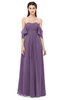 ColsBM Arden Eggplant Bridesmaid Dresses Ruching Floor Length A-line Off The Shoulder Backless Cute