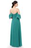 ColsBM Arden Emerald Green Bridesmaid Dresses Ruching Floor Length A-line Off The Shoulder Backless Cute